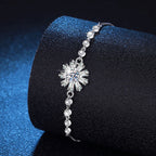 [Novalux]RADIANT ICY CRYSTAL SUNFLOWER MOISSANITE BRACELET