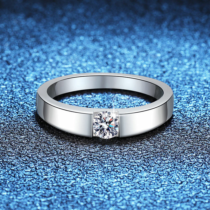 [Novalux]SLEEK MINIMALIST COUPLE'S MOISSANITE RING
