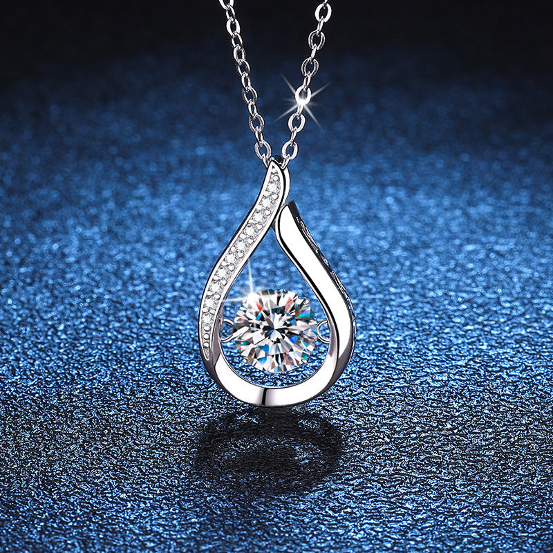 [Novalux]DANCING WATER DROP MOISSANITE NECKLACE