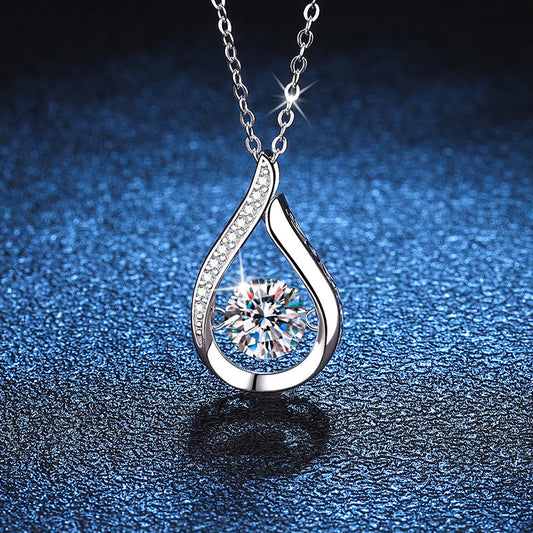 [Novalux]DANCING WATER DROP MOISSANITE NECKLACE