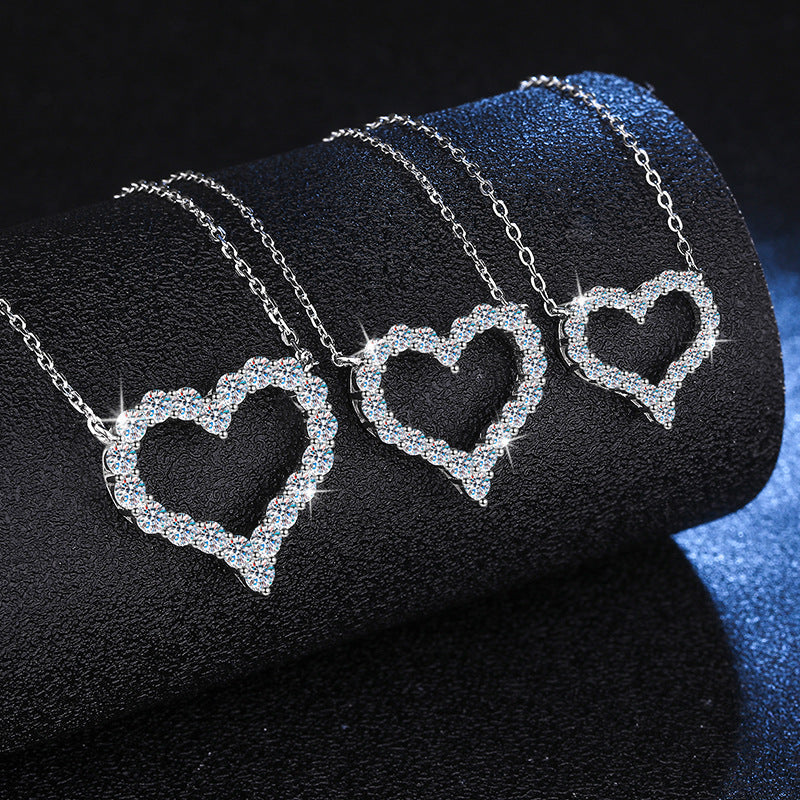 [Novalux]ROMANTIC HEART MOISSANITE PENDANT NECKLACE