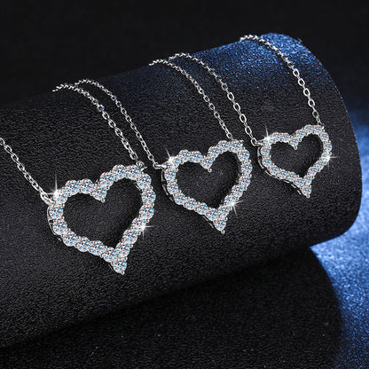 [Novalux]ROMANTIC HEART MOISSANITE PENDANT NECKLACE