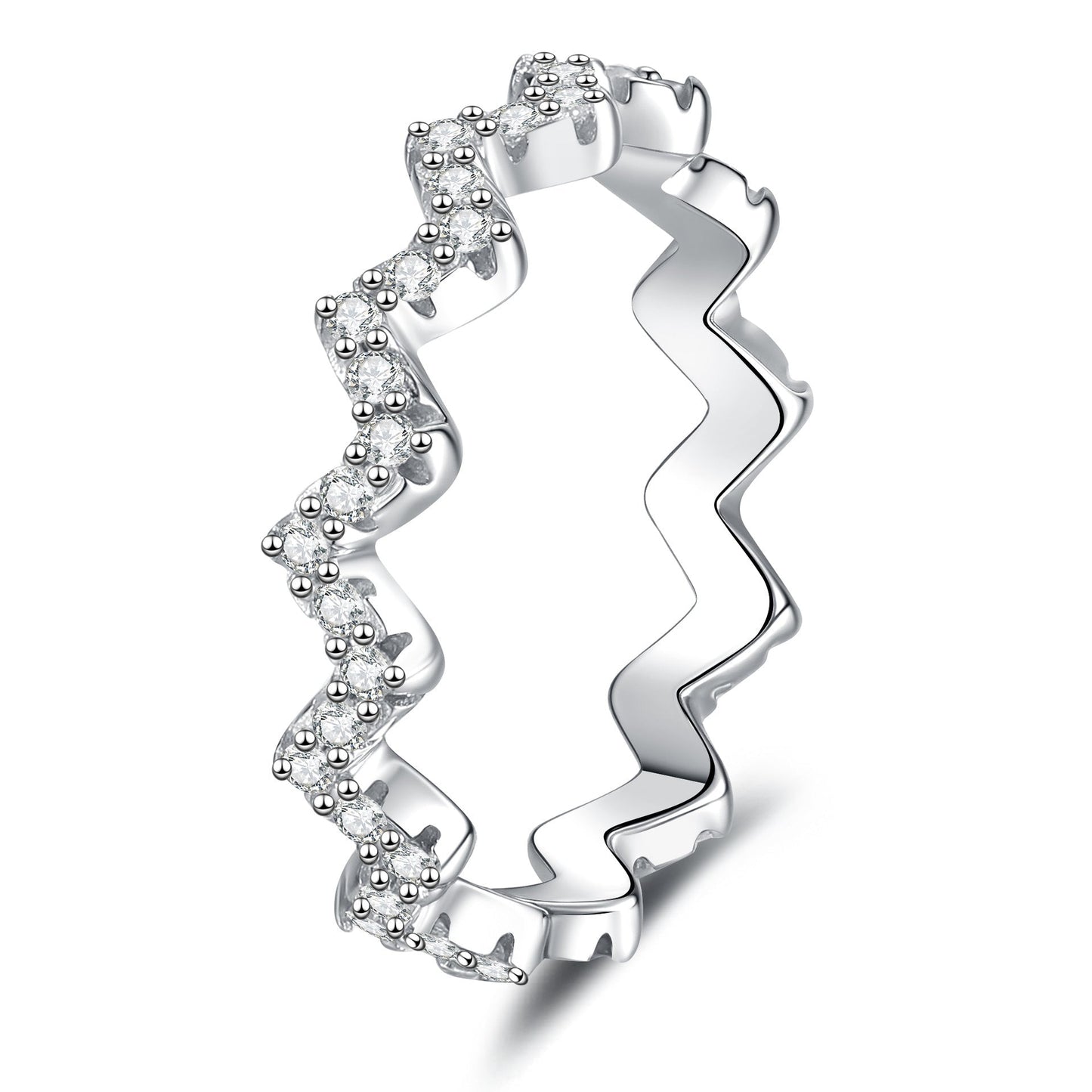 [Novalux]CHIC WAVY MOISSANITE ETERNITY RING
