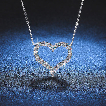 [Novalux]ROMANTIC HEART MOISSANITE PENDANT NECKLACE