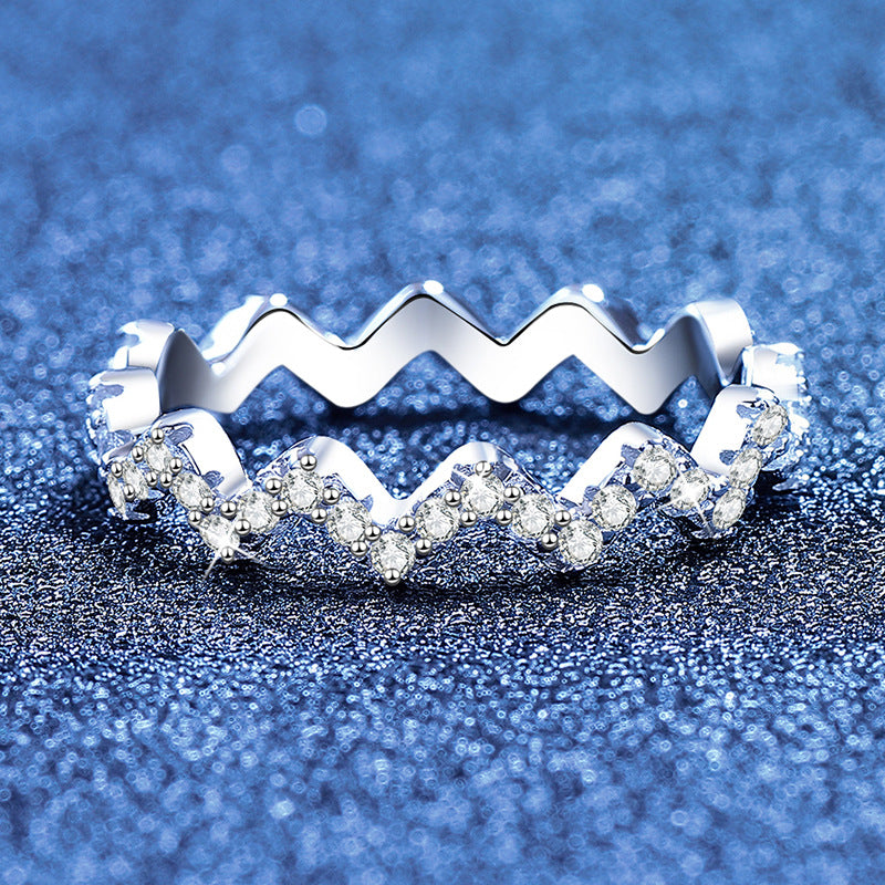 [Novalux]CHIC WAVY MOISSANITE ETERNITY RING