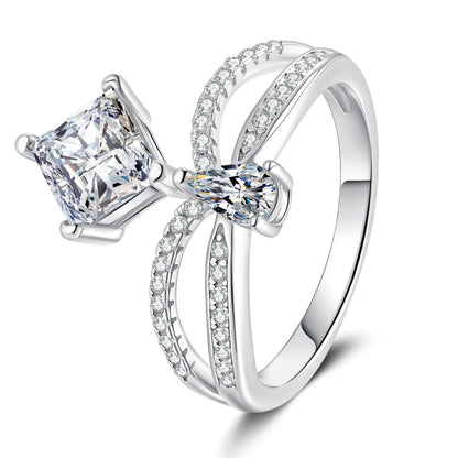 [Novalux]ELEGANT DOUBLE-TWISTED MOISSANITE RING