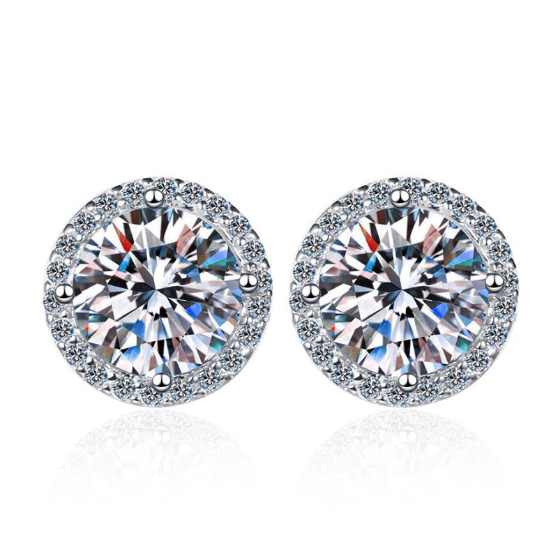 [Novalux]CLASSIC 4-PRONG ROUND MOISSANITE STUD EARRINGS