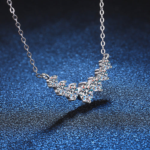 [Novalux]MINIMALIST CURVED SMILE MOISSANITE NECKLACE