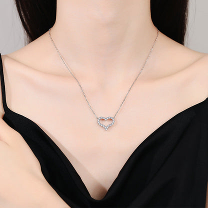 [Novalux]ROMANTIC HEART MOISSANITE PENDANT NECKLACE