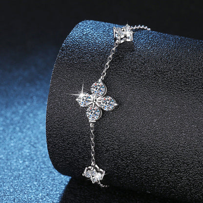 [Novalux]CLOVER LUCKY CHARM MOISSANITE BRACELET