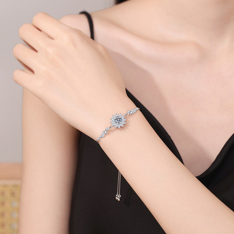 [Novalux]RADIANT SUNFLOWER MOISSANITE BRACELET