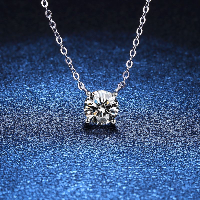 [Novalux]CLASSIC FOUR-PRONG SOLITAIRE MOISSANITE NECKLACE