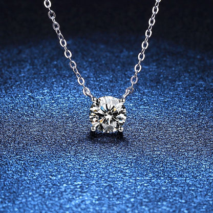 [Novalux]CLASSIC FOUR-PRONG SOLITAIRE MOISSANITE NECKLACE