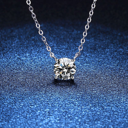 [Novalux]CLASSIC FOUR-PRONG SOLITAIRE MOISSANITE NECKLACE