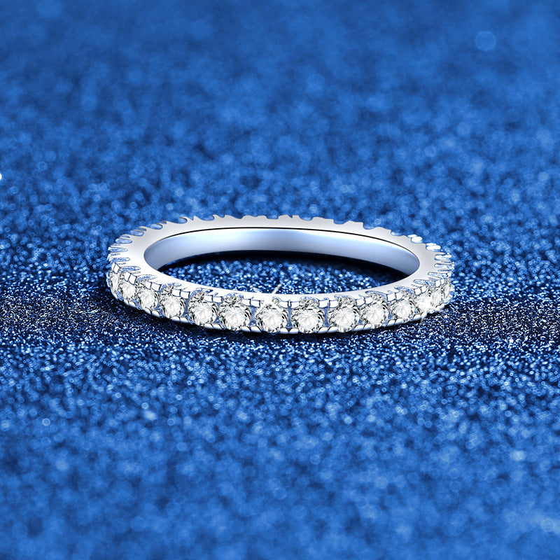 [Novalux]DAINTY 0.87CT FULL ETERNITY MOISSANITE RING