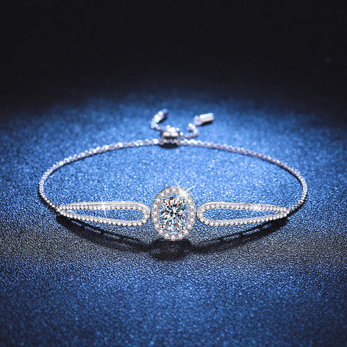 [Novalux]"PIGEON'S EGG" TEARDROP MOISSANITE BRACELET