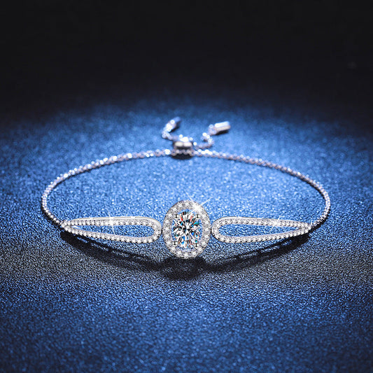 [Novalux]"PIGEON'S EGG" TEARDROP MOISSANITE BRACELET