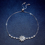 [Novalux]RADIANT ICY CRYSTAL SUNFLOWER MOISSANITE BRACELET