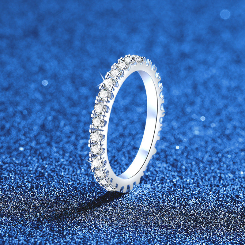 [Novalux]DAINTY 0.87CT FULL ETERNITY MOISSANITE RING