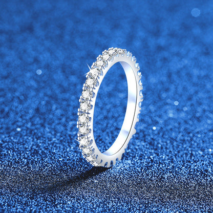 [Novalux]DAINTY 0.87CT FULL ETERNITY MOISSANITE RING