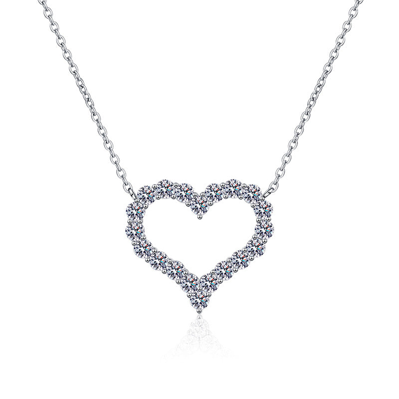 [Novalux]ROMANTIC HEART MOISSANITE PENDANT NECKLACE