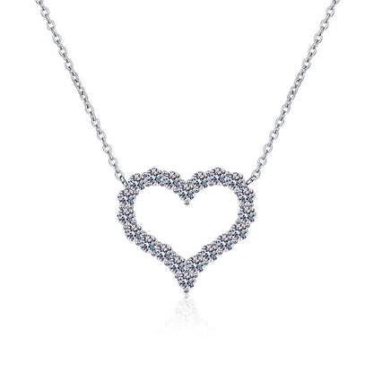 [Novalux]ROMANTIC HEART MOISSANITE PENDANT NECKLACE