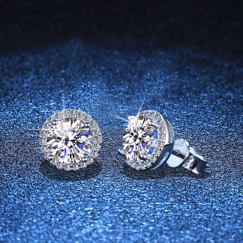 [Novalux]CLASSIC 4-PRONG ROUND MOISSANITE STUD EARRINGS