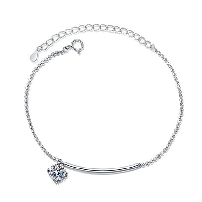 [Novalux]ELEGANT HALF-MOON CURVE MOISSANITE BRACELET
