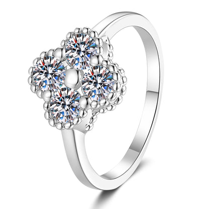[Novalux]ELEGANT FOUR-LEAF CLOVER MOISSANITE RING