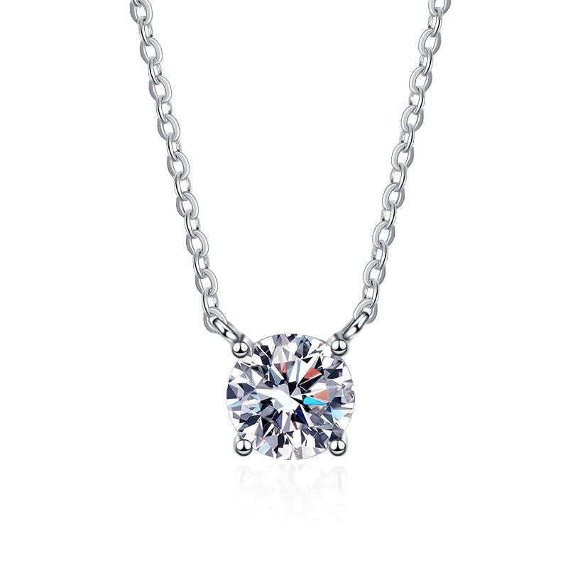 [Novalux]CLASSIC FOUR-PRONG SOLITAIRE MOISSANITE NECKLACE