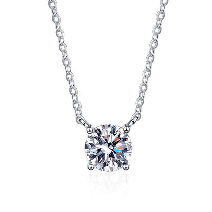 [Novalux]CLASSIC FOUR-PRONG SOLITAIRE MOISSANITE NECKLACE