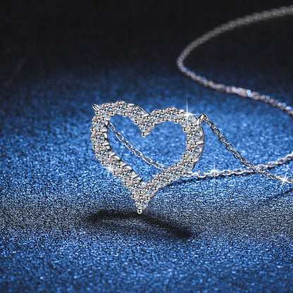 [Novalux]ROMANTIC HEART MOISSANITE PENDANT NECKLACE