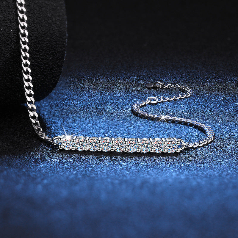 [Novalux]SMILING CURVE MOISSANITE BRACELET