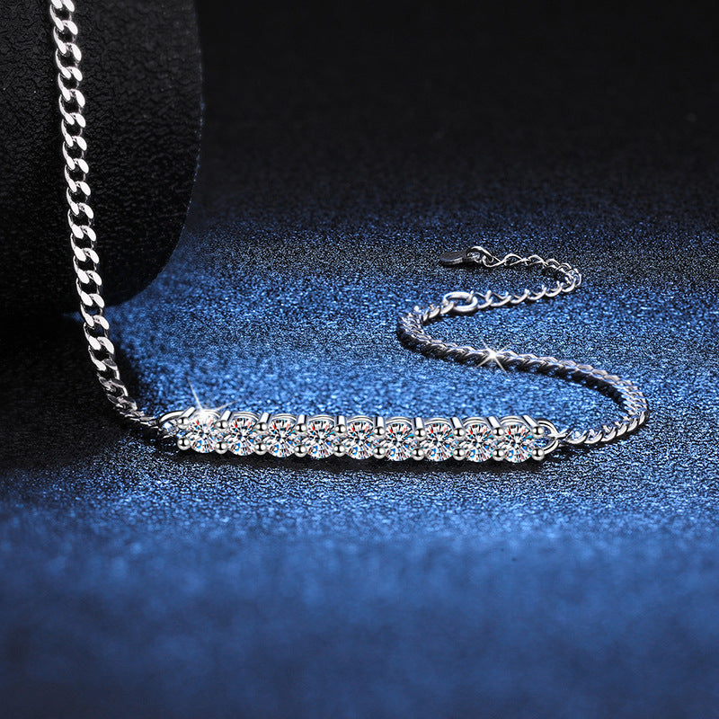[Novalux]SMILING CURVE MOISSANITE BRACELET