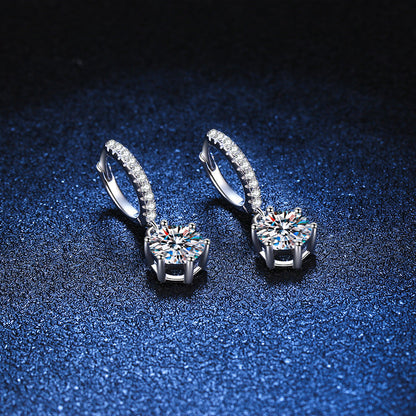 [Novalux]CLASSIC 6-PRONG MOISSANITE DROP EARRINGS
