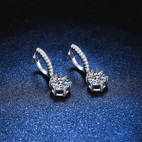 [Novalux]CLASSIC 6-PRONG MOISSANITE DROP EARRINGS
