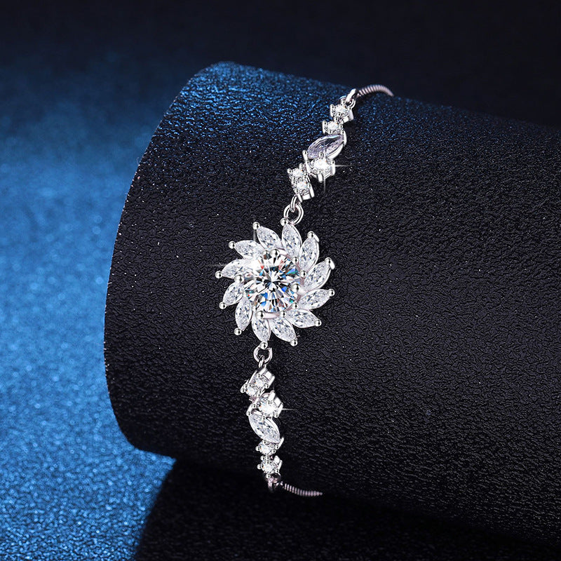[Novalux]RADIANT SUNFLOWER MOISSANITE BRACELET