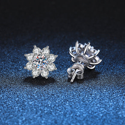 [Novalux]RADIANT SUNFLOWER MOISSANITE STUD EARRINGS