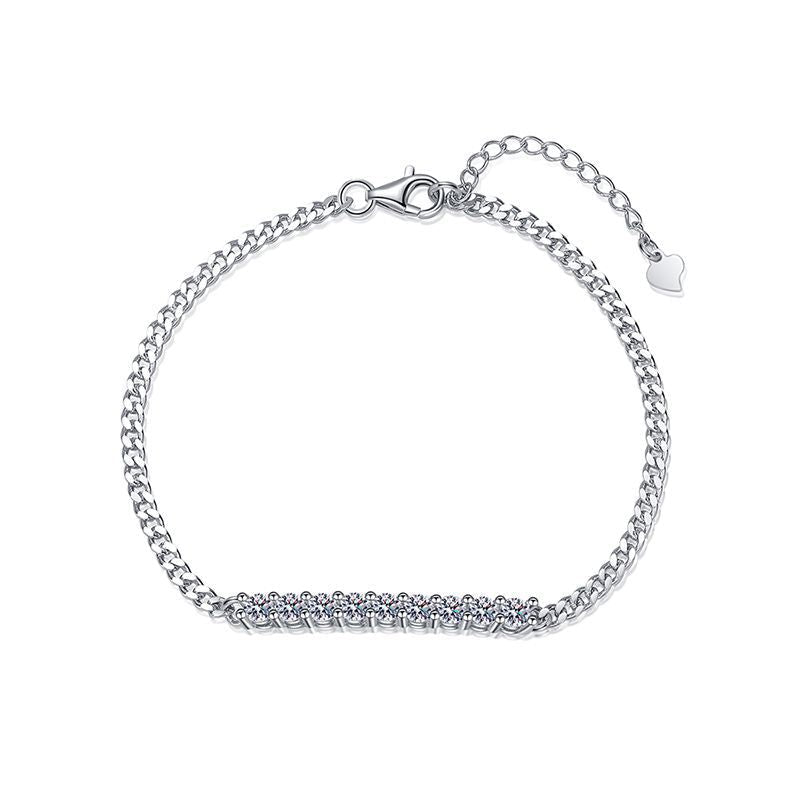[Novalux]SMILING CURVE MOISSANITE BRACELET