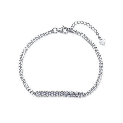 [Novalux]SMILING CURVE MOISSANITE BRACELET