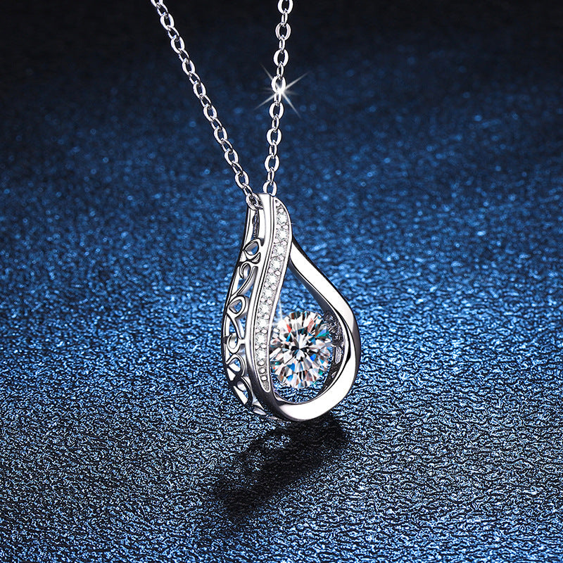 [Novalux]DANCING WATER DROP MOISSANITE NECKLACE