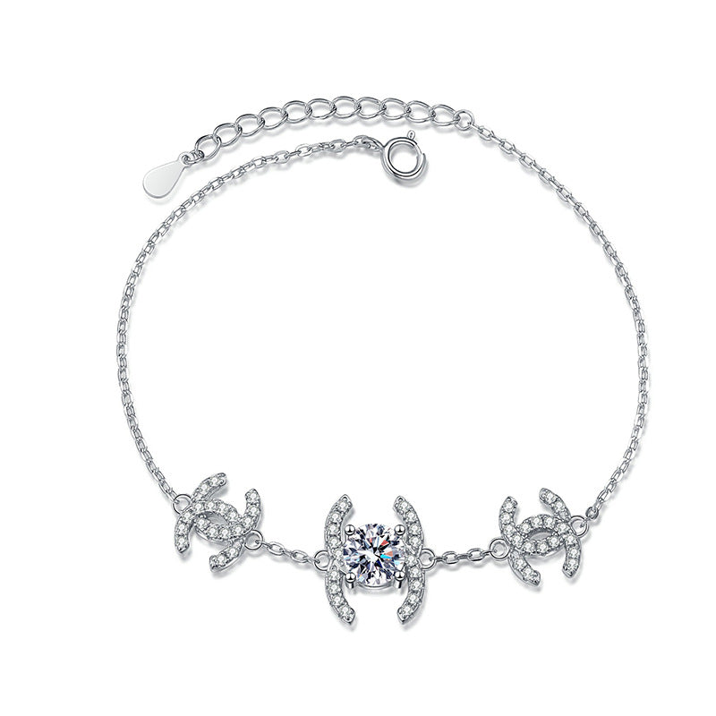 [Novalux]CLASSIC INTERLOCKING MOISSANITE BRACELET