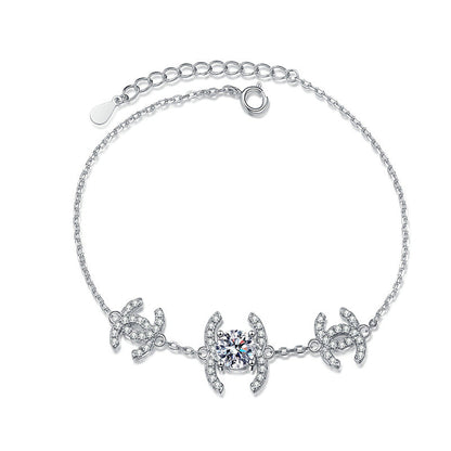 [Novalux]CLASSIC INTERLOCKING MOISSANITE BRACELET
