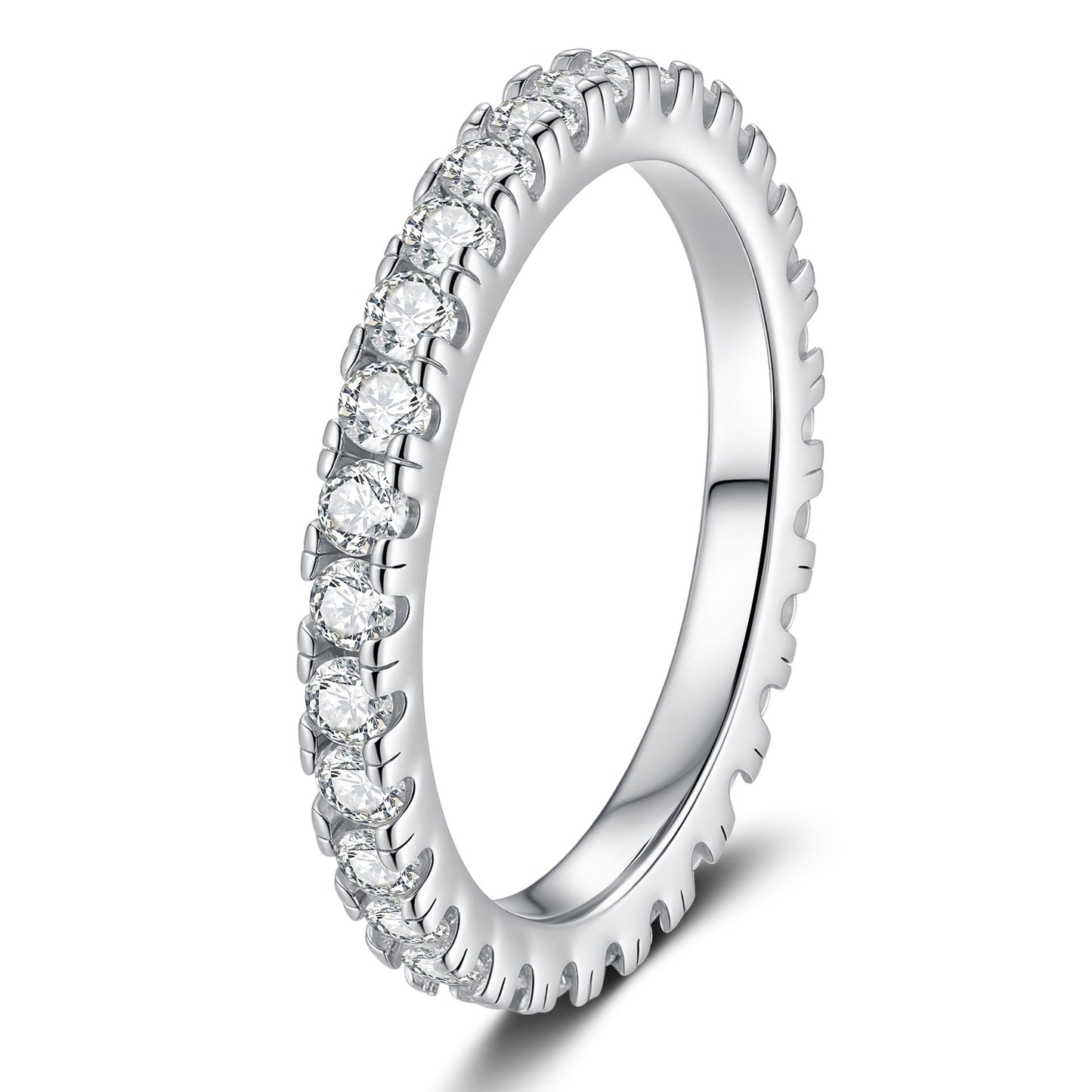 [Novalux]DAINTY 0.87CT FULL ETERNITY MOISSANITE RING