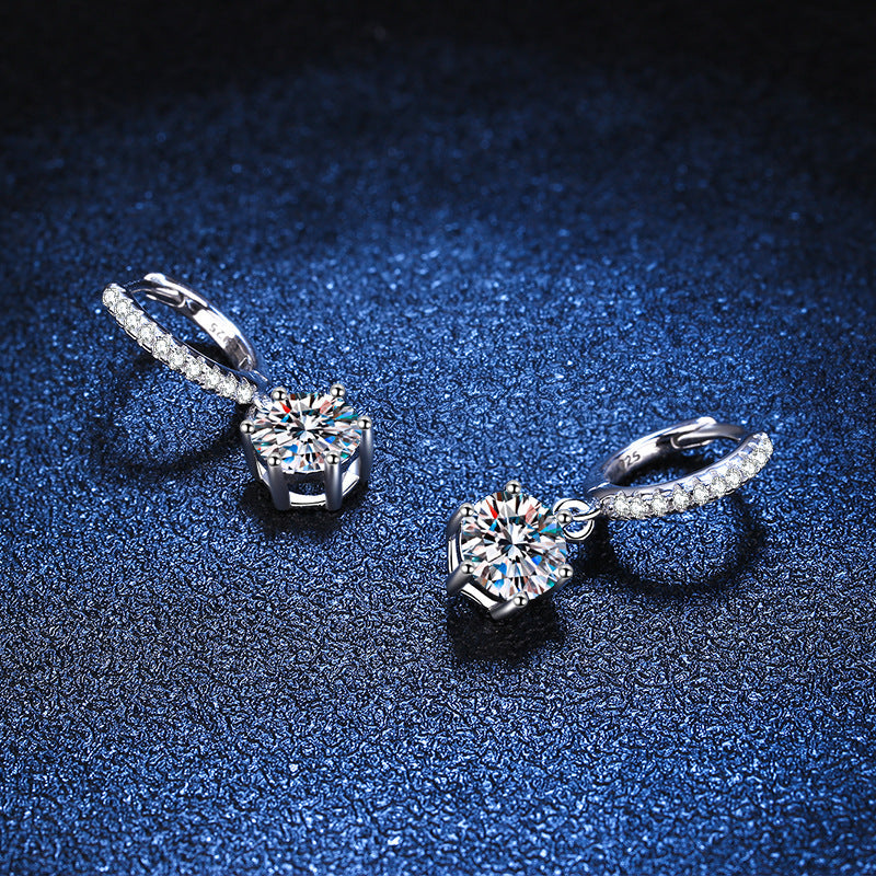 [Novalux]CLASSIC 6-PRONG MOISSANITE DROP EARRINGS