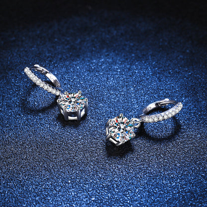 [Novalux]CLASSIC 6-PRONG MOISSANITE DROP EARRINGS