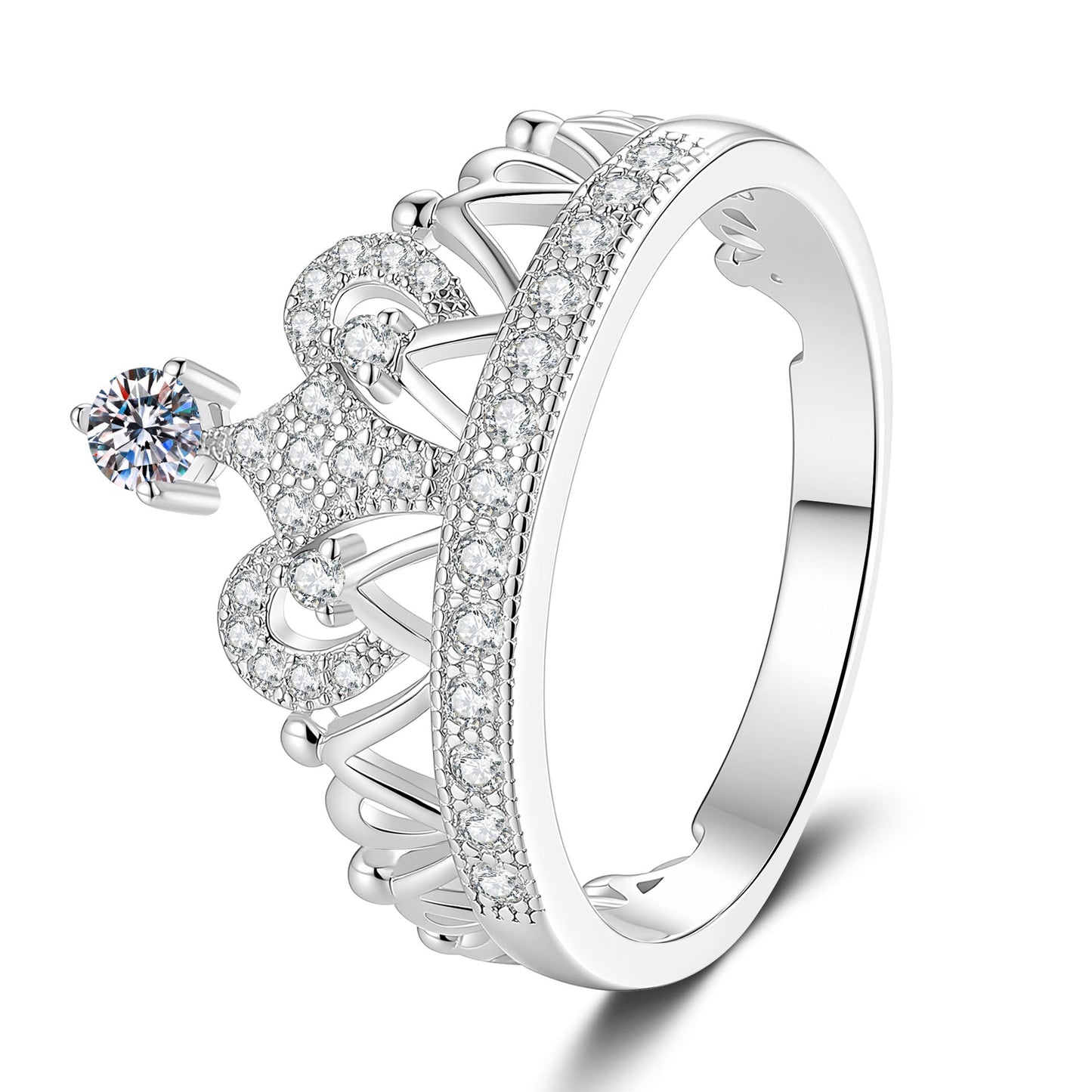 [Novalux]DREAMY CROWN MOISSANITE RING - 1.2CT ELEGANT PRINCESS STYLE