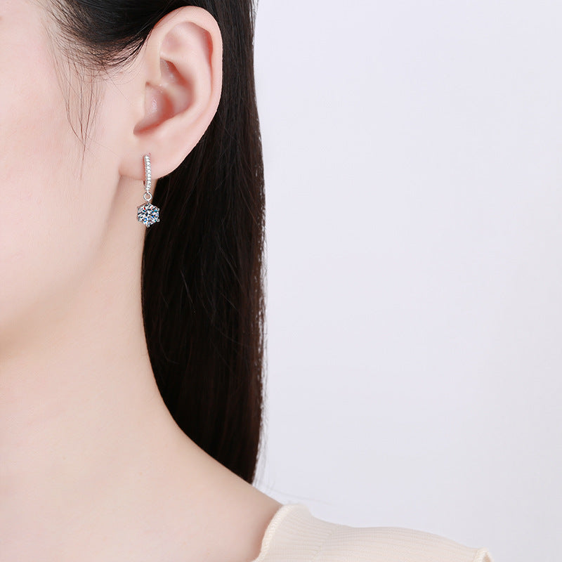 [Novalux]CLASSIC 6-PRONG MOISSANITE DROP EARRINGS