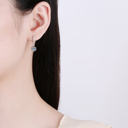 [Novalux]CLASSIC 6-PRONG MOISSANITE DROP EARRINGS