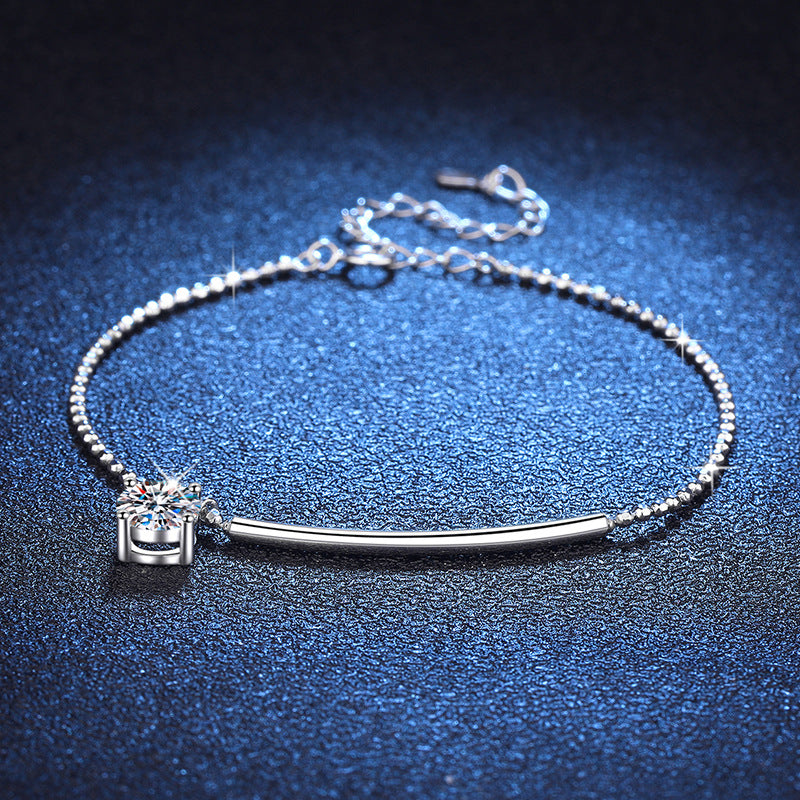 [Novalux]ELEGANT HALF-MOON CURVE MOISSANITE BRACELET